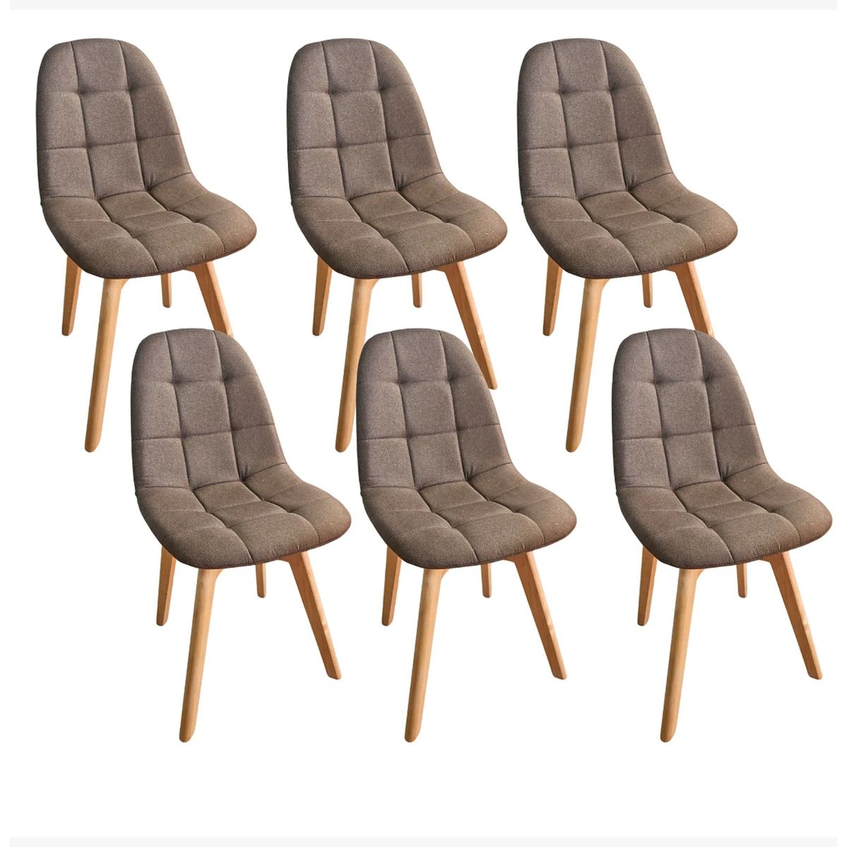 CORI CORI - Pack 6 Sillas Capitonne Lino Cafe