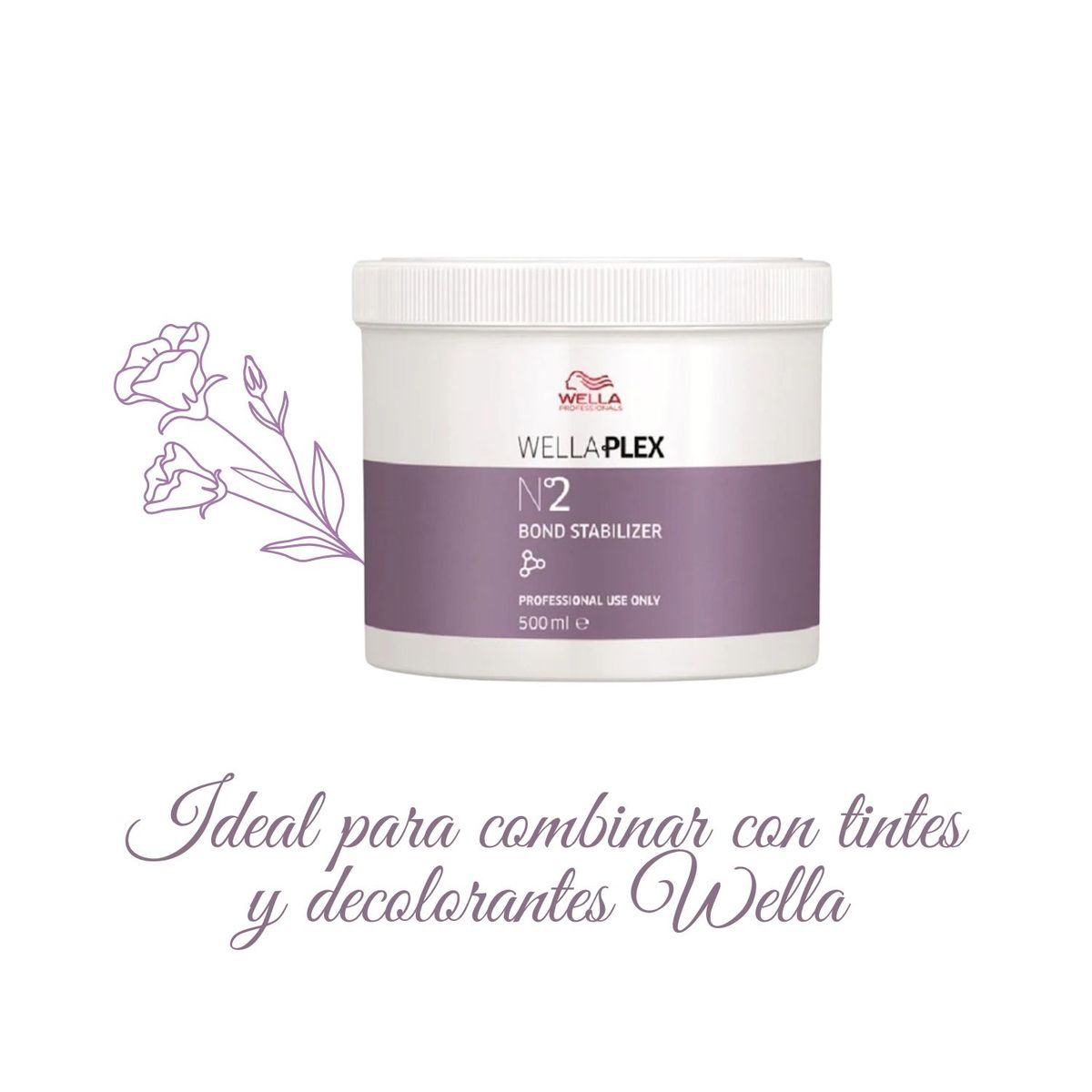 WELLA - Bond Stabilizer N°2 500ml WellaPlex Reconstruye y Fortalece Refuerza Enlaces Capilares