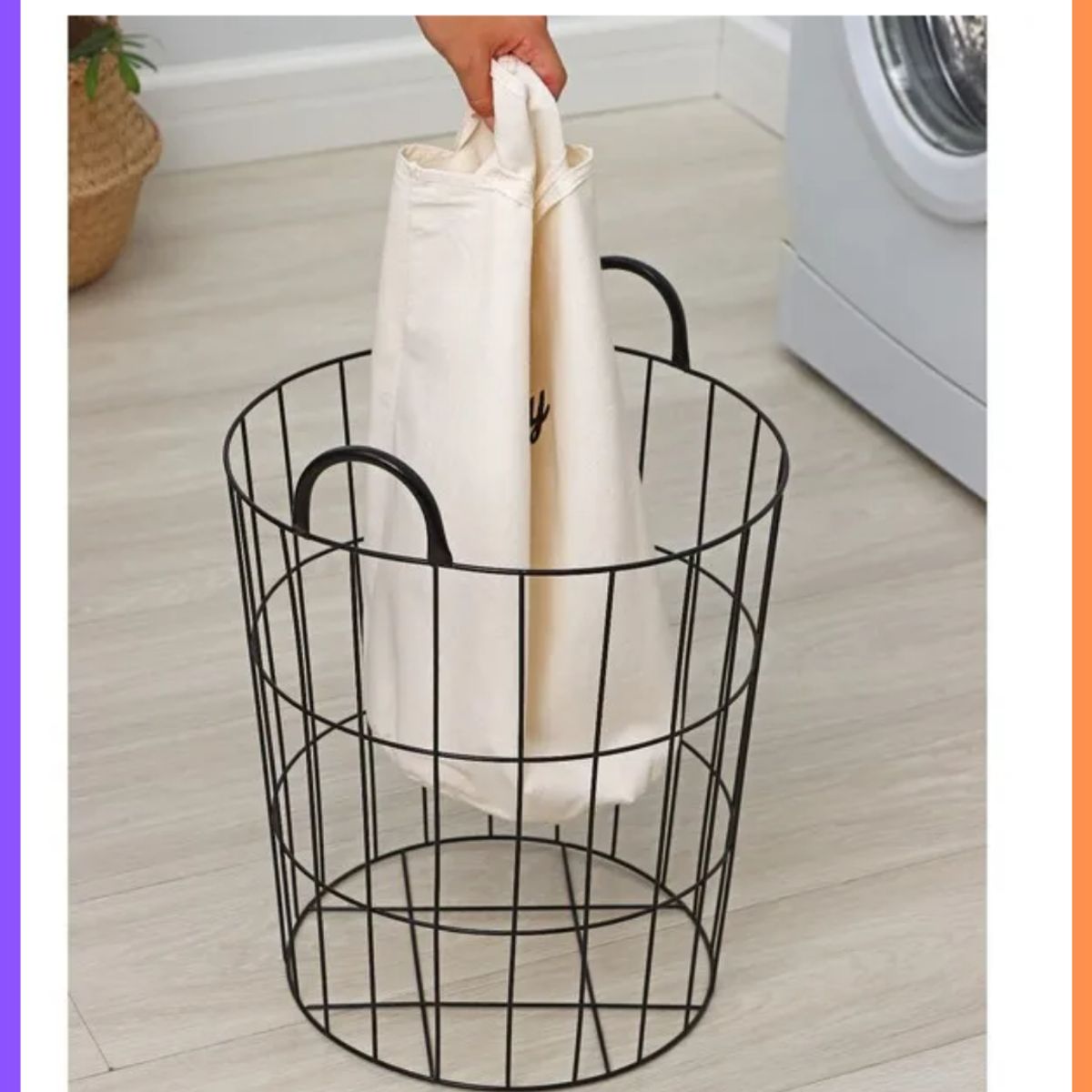 GENERICO - Canasto Cesto Organizador De Ropa Con Rejilla Multiuso