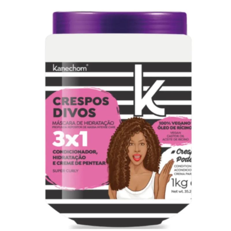 KANECHOM - Máscara 3 En 1 Crespos Divos 1 Kg Kanechom
