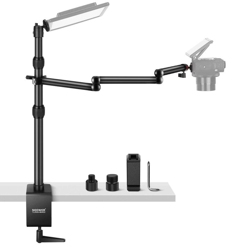 NEEWER - Soporte de sobremesa Neewer TL253A con brazo flexible MH022