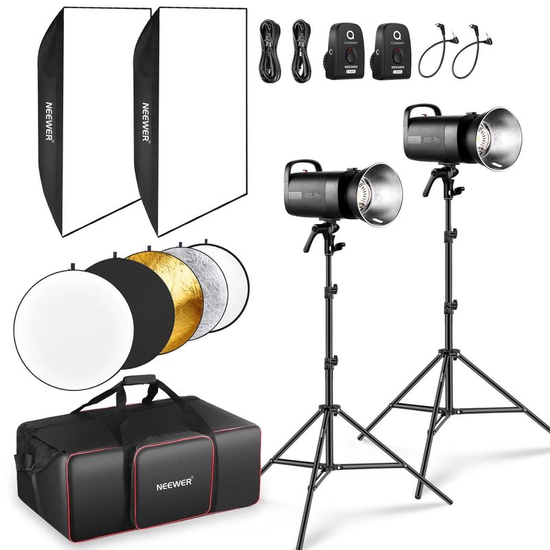 NEEWER - Kit de flash monolight de estudio NEEWER S102-400W