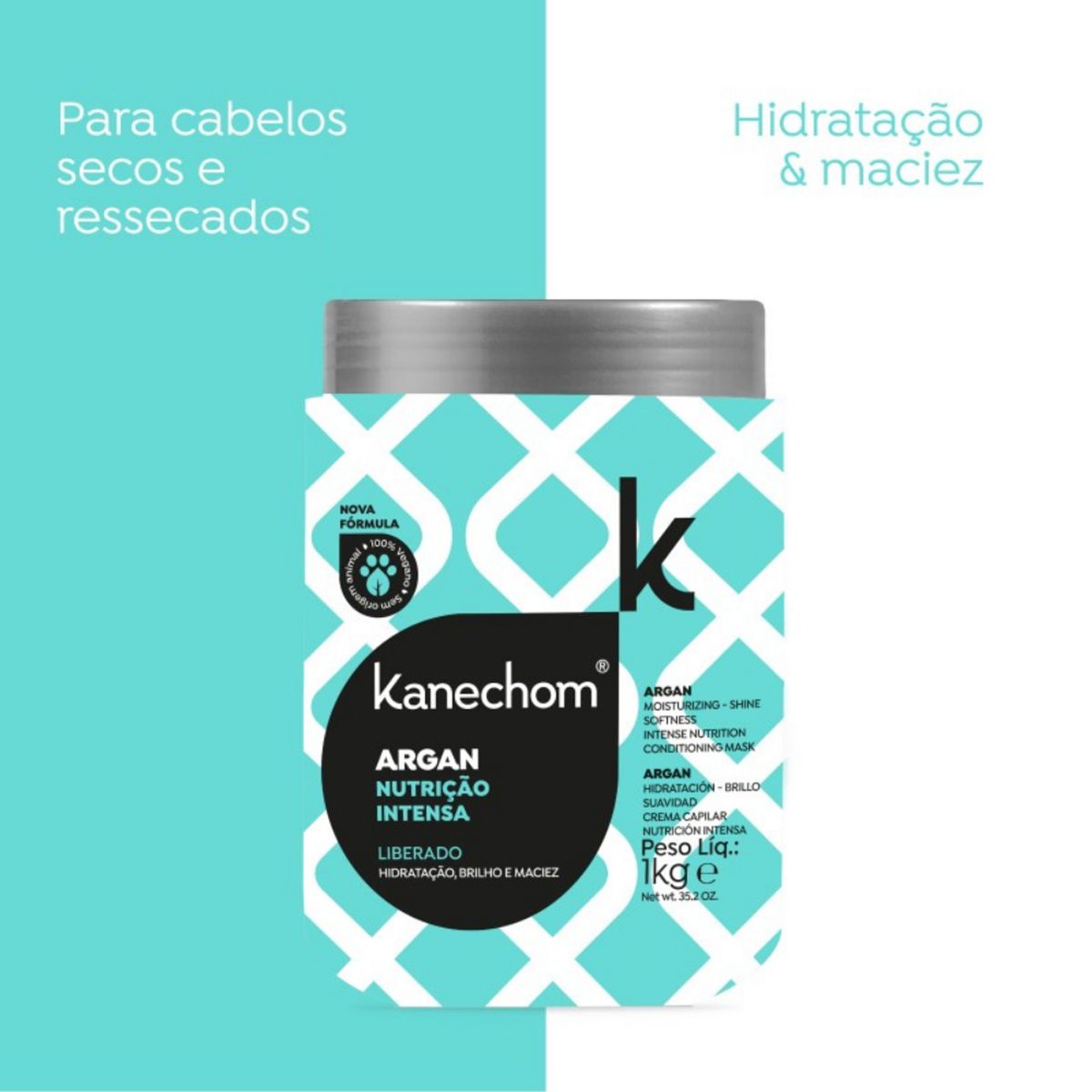KANECHOM - Máscara Hidratación Y Brillo Argán 1 Kg Kanechom