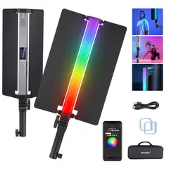 NEEWER - Tubo de luz LED RGB2 de 40 cm con puerta metálica
