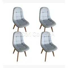 CORI CORI - Pack 4 Sillas Capitonne Velvet Gris