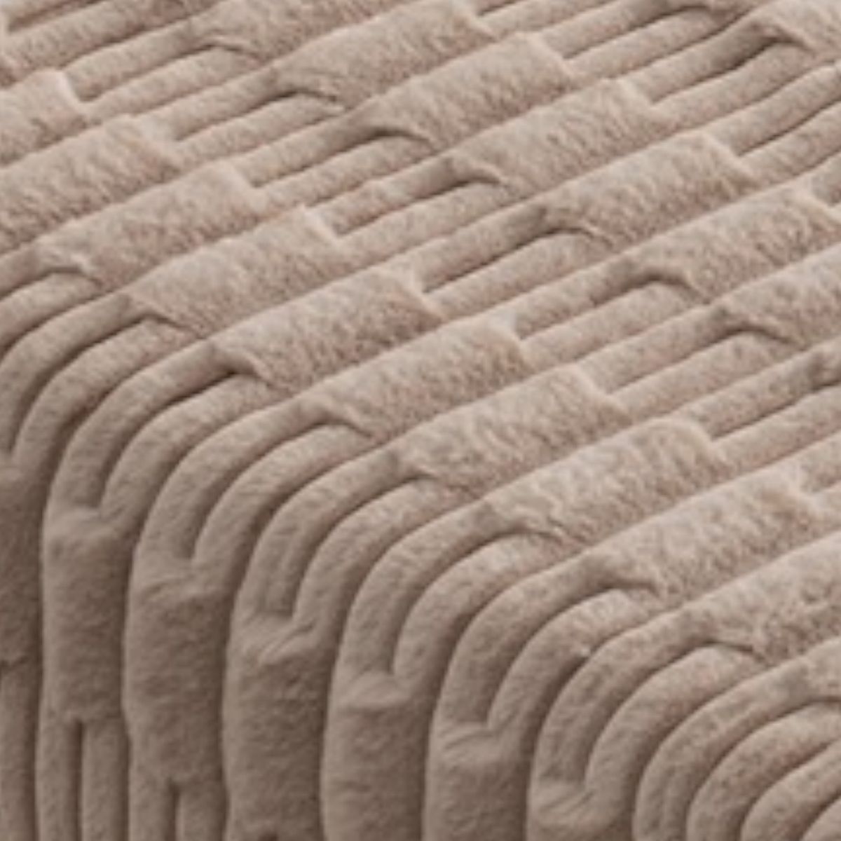 GENERICO - Set De Piecera Peluda De Bambú 70 X 210 +2 Fundas Caqui