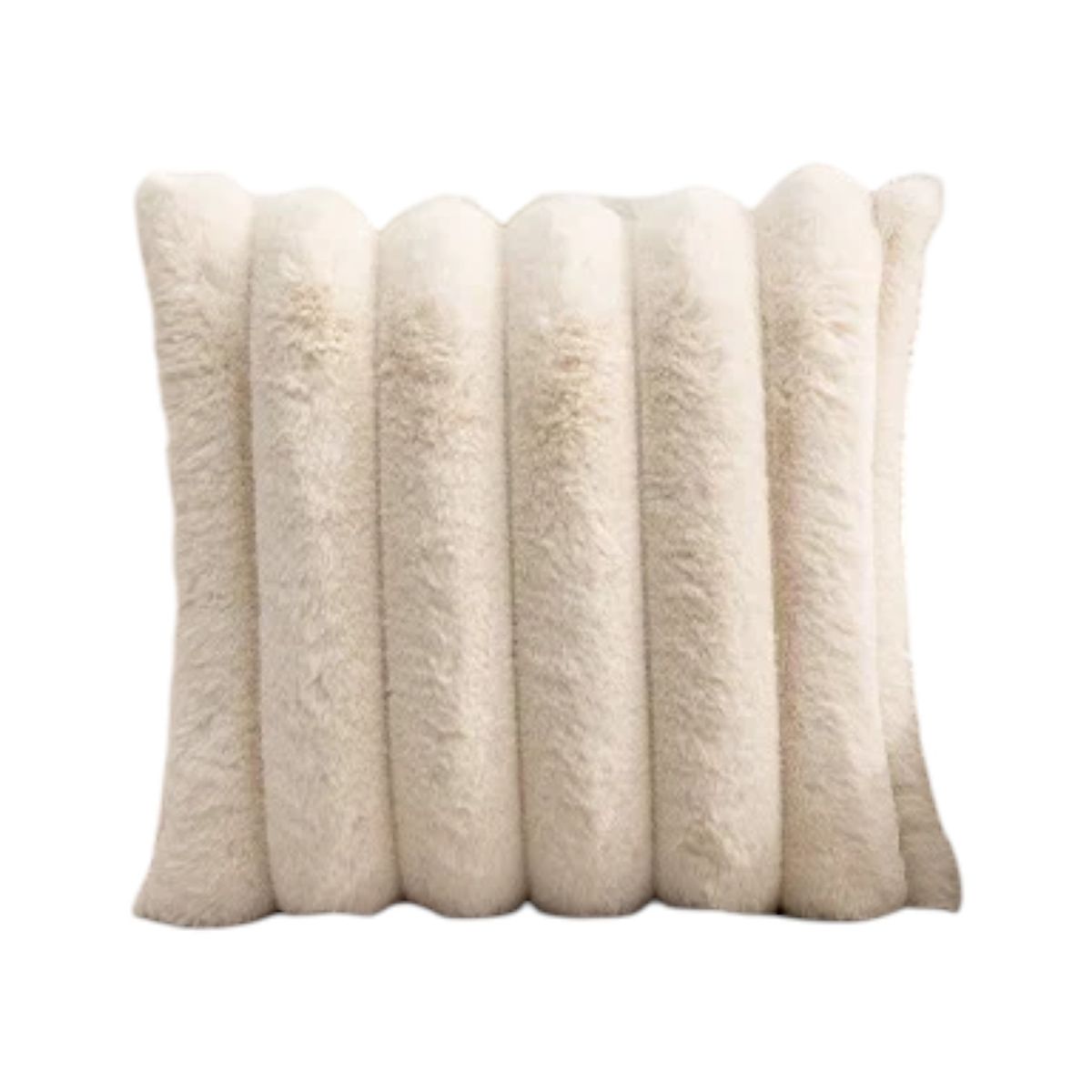 GENERICO - Set De Piecera Peluda Premium 70 X 210 +2 Fundas Beige