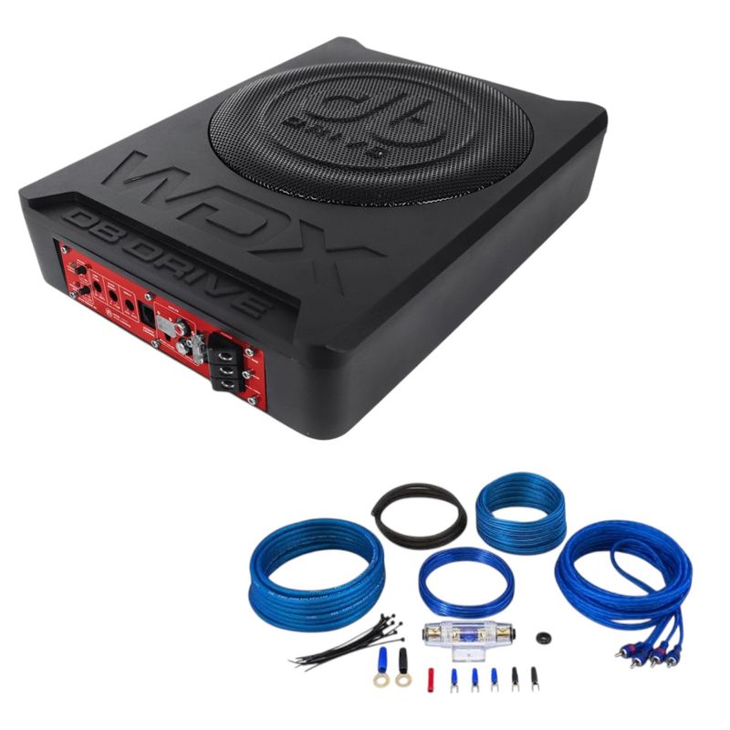 DB DRIVE - Subwoofer Plano Amplificado Db Drive Wdx-as10 900w+kit Cable