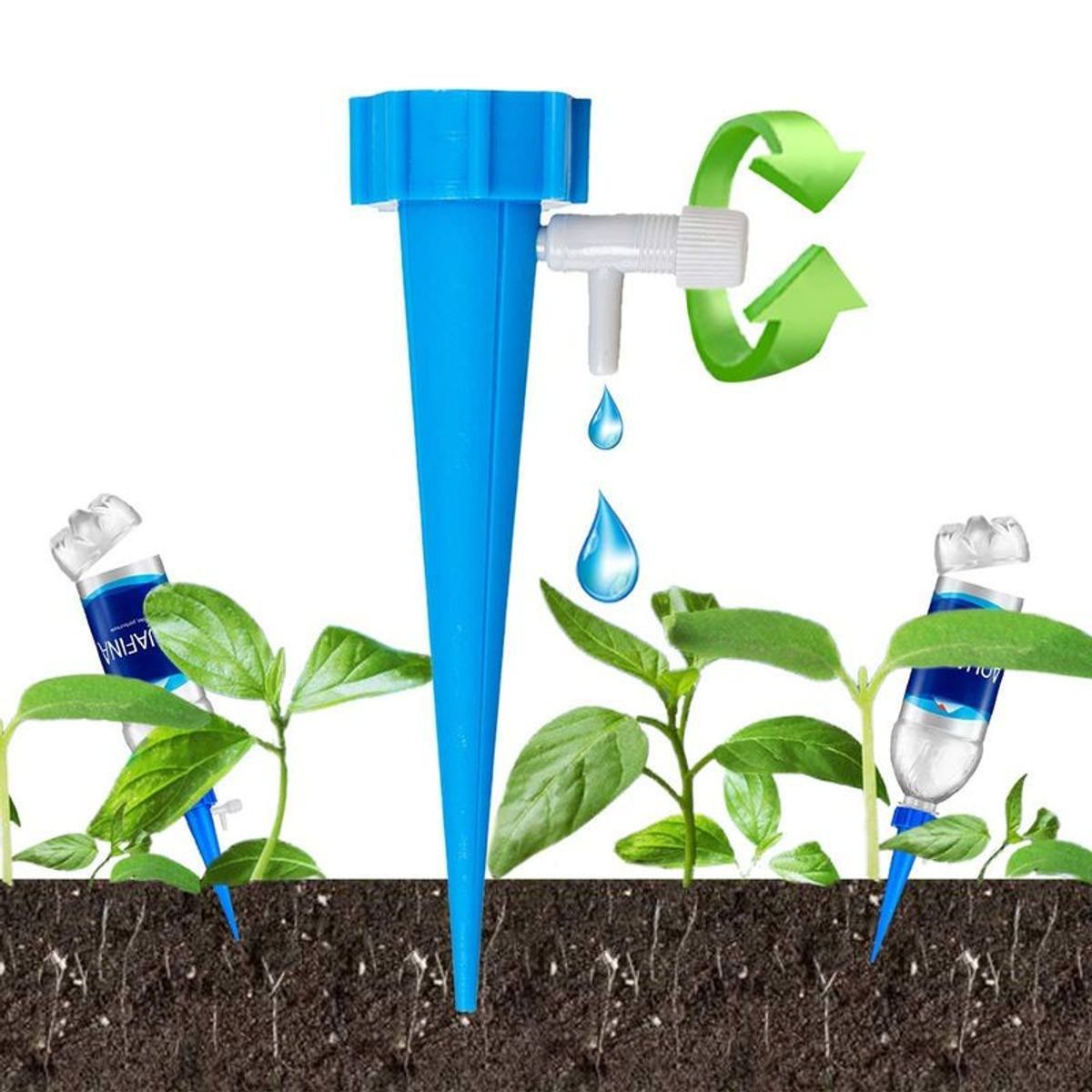 GENERICO - 12x Estacas Riego Por Goteo Cultivo Plantas Indoor