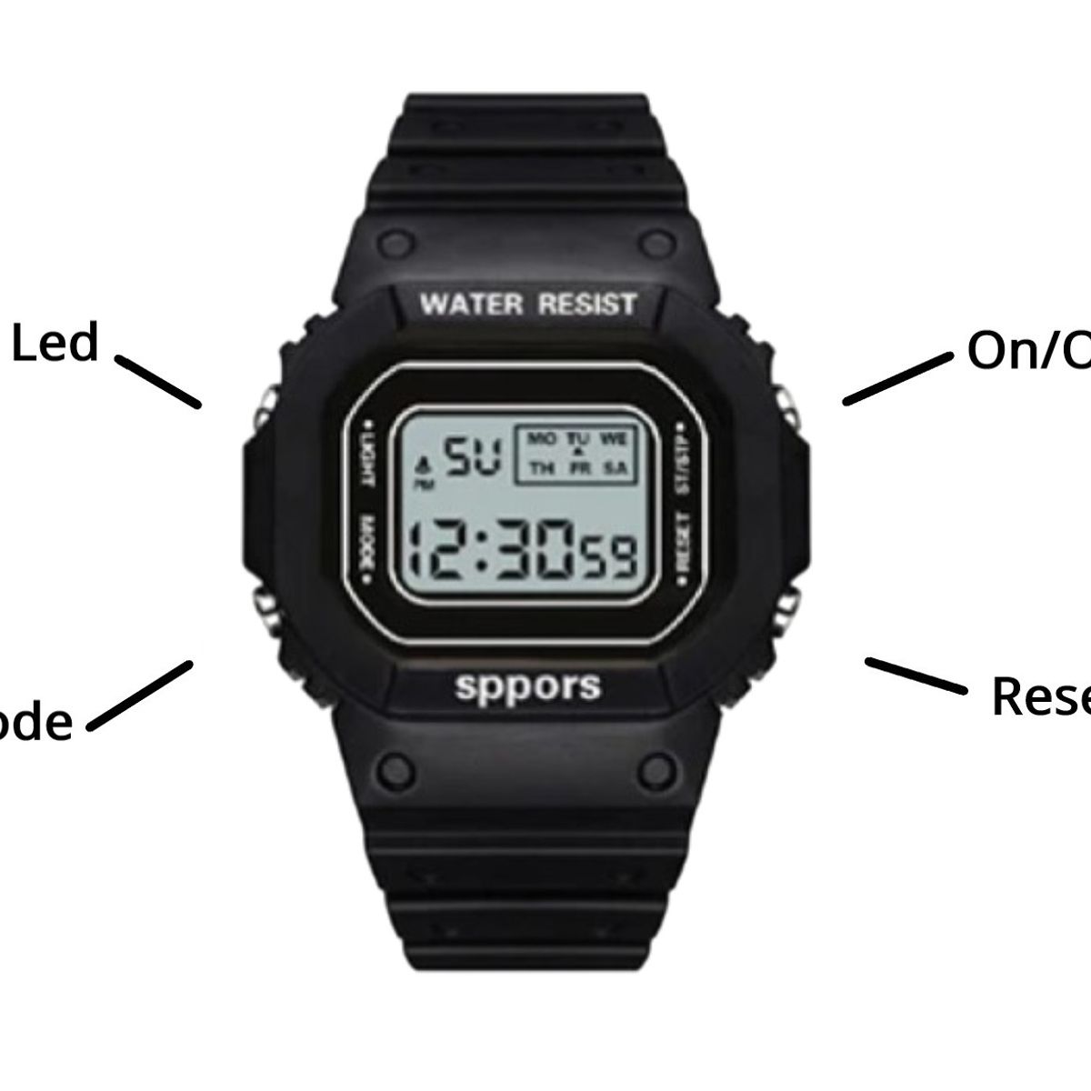 GENERICO - Reloj Digital Deportivo Genérico Unisex