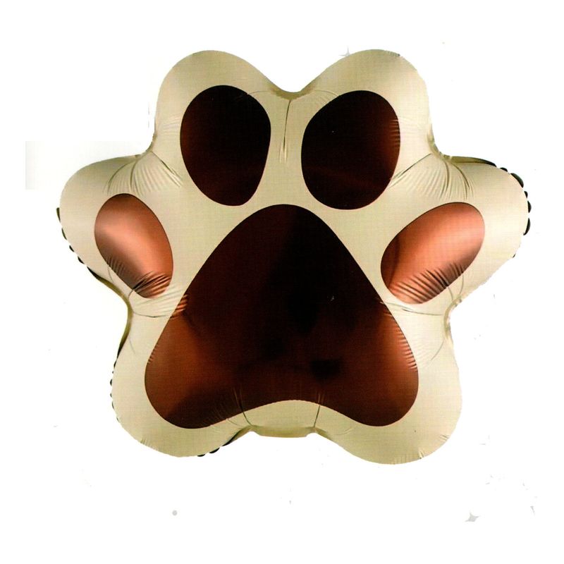 GENERICO - 1 Globo Metalizado Huellitas De Mascota Perro Perrito