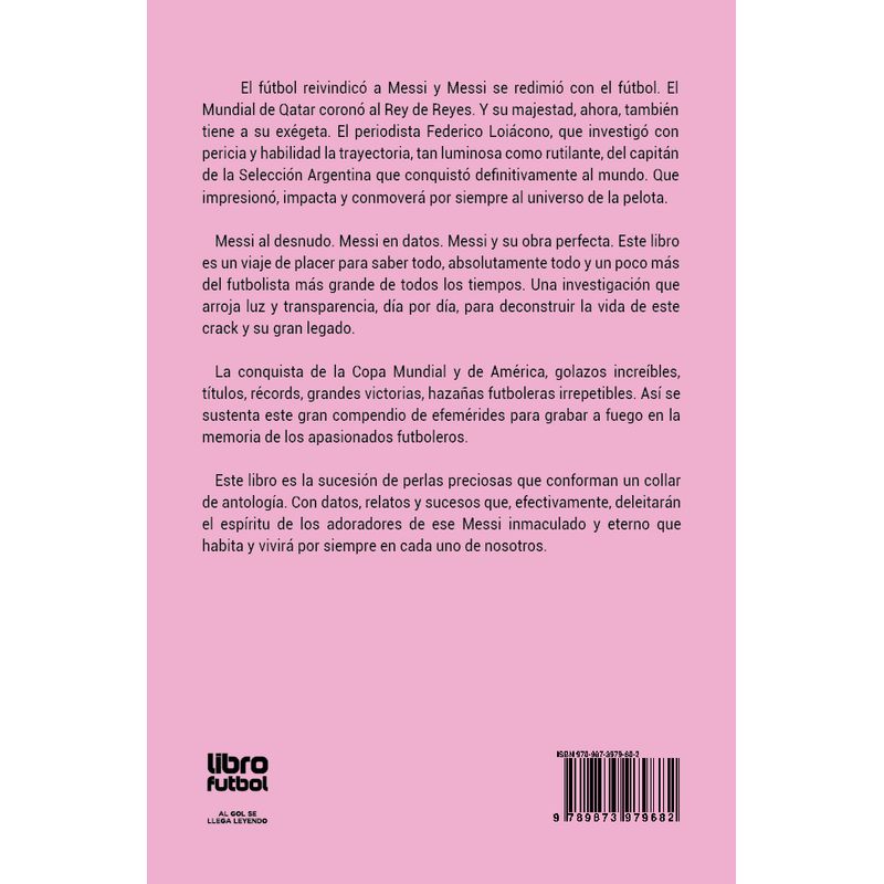 GENERICO - Libro Lionel Messi: 100 cosas que deberías saber del GOAT - Federico Loiacono