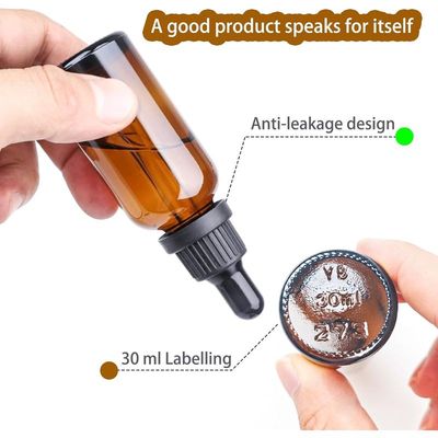 Imagen 2 del producto Frascos De Vidrio Con Gotario 30ml Ambar Pack 25