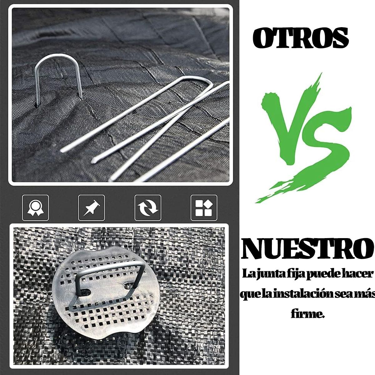 GENERICO - 50 Piezas Estacas Y Distanciador Jardín Grapas Paisajísticas