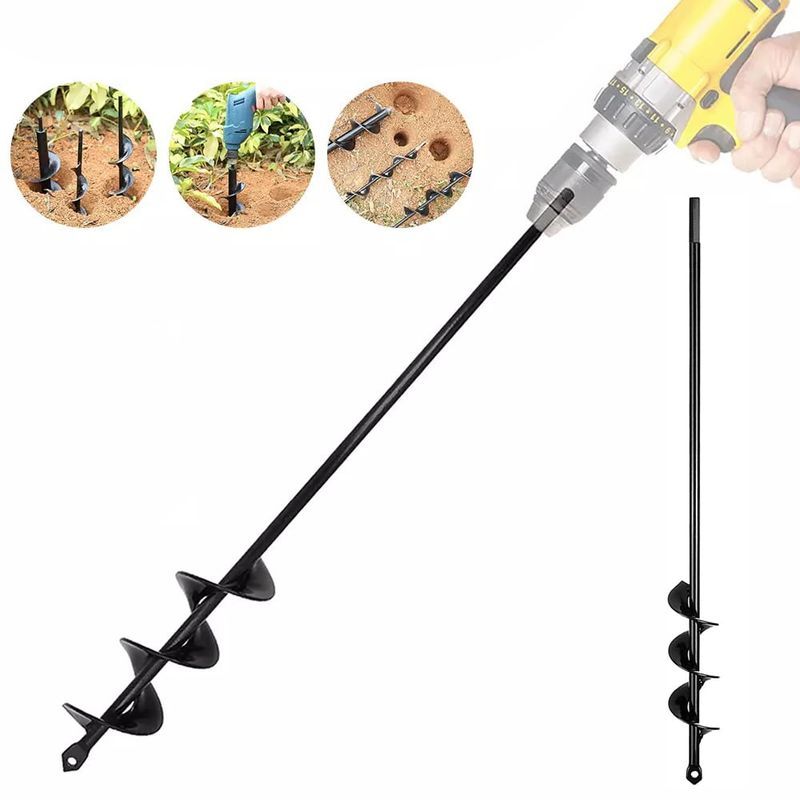 GENERICO - Broca Ahoyador Plantar Jardín Para Taladro Común 5×60cm