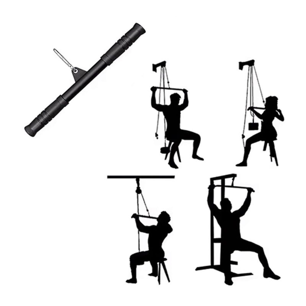 GENERICO - Barra Polea Largo 40 cm - Gimnasio Dorsal Triceps Biceps