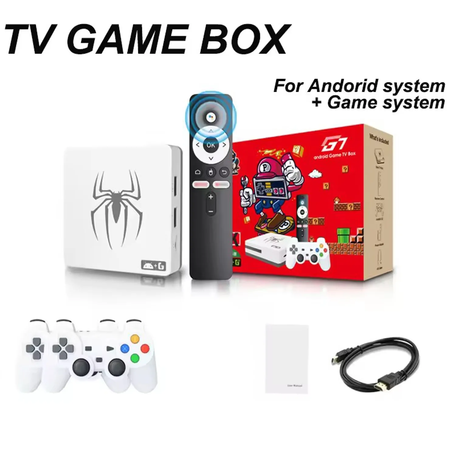 CORRERREY 2 en1 TV Game BOX Android sistema Dual reproductor de