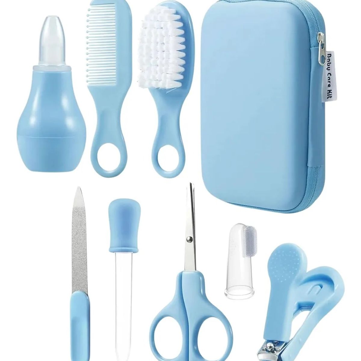 GENERICO - Kit Aseo Para Bebés Cepillo De Pelo Cortaúñas Nariz Limpio