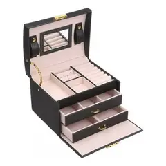 MUNDO MAGIA - Joyero Caja Tipo Maleta Organizador Portátil Viaje Exhibidor