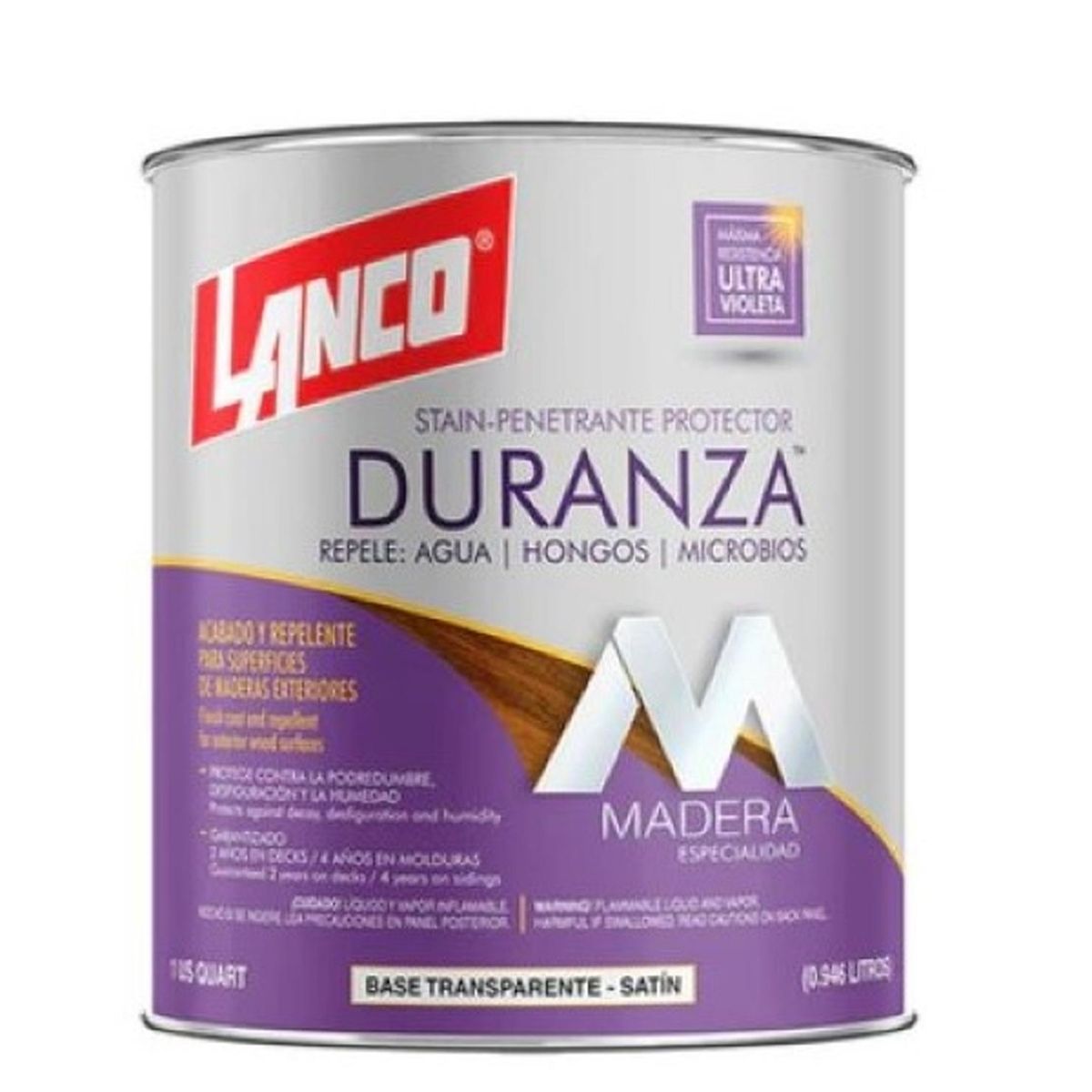 LANCO - Protector Impregnante Madera Transparente Duranza 1/4gl Lanco