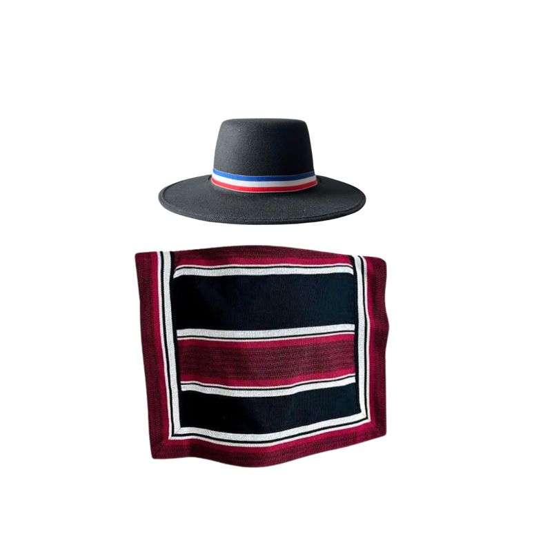 GENERICO - Manta Poncho + Sombrero Huaso Niño Talla M