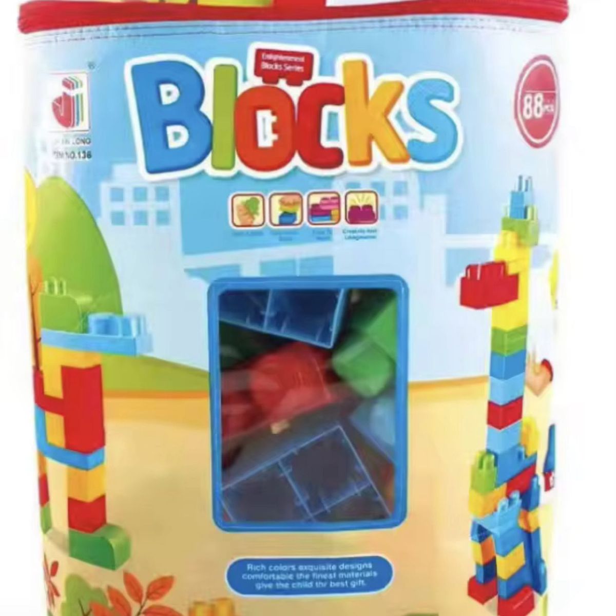 GENERICO - Juego De mega Bloques Construcción 88pzs Niños Con Bolsa