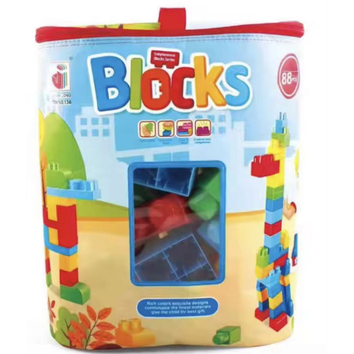 GENERICO - Juego De mega Bloques Construcción 88pzs Niños Con Bolsa