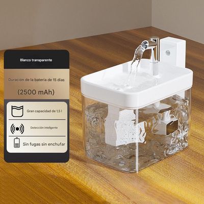 Imagen 2 del producto Bebedero Mascota Con Sensor Gatos Perros Fuente Agua 1500ml