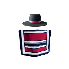 GENERICO - Manta Poncho + Sombrero Huaso Niño Talla L