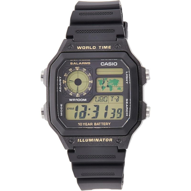 CASIO - RELOJ CASIO AE1200WWH-1BV WORLD TIME ROYALE