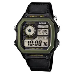 CASIO - CRELOJ AE1200WHB-1BV HOMBRE DEPORTIVO WORLD TIME ROYALE