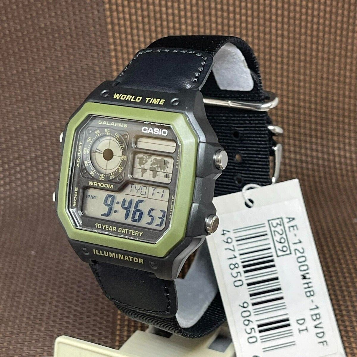 CASIO - CRELOJ CASIO AE1200WHB-1BV HOMBRE DEPORTIVO WORLD TIME ROYALE