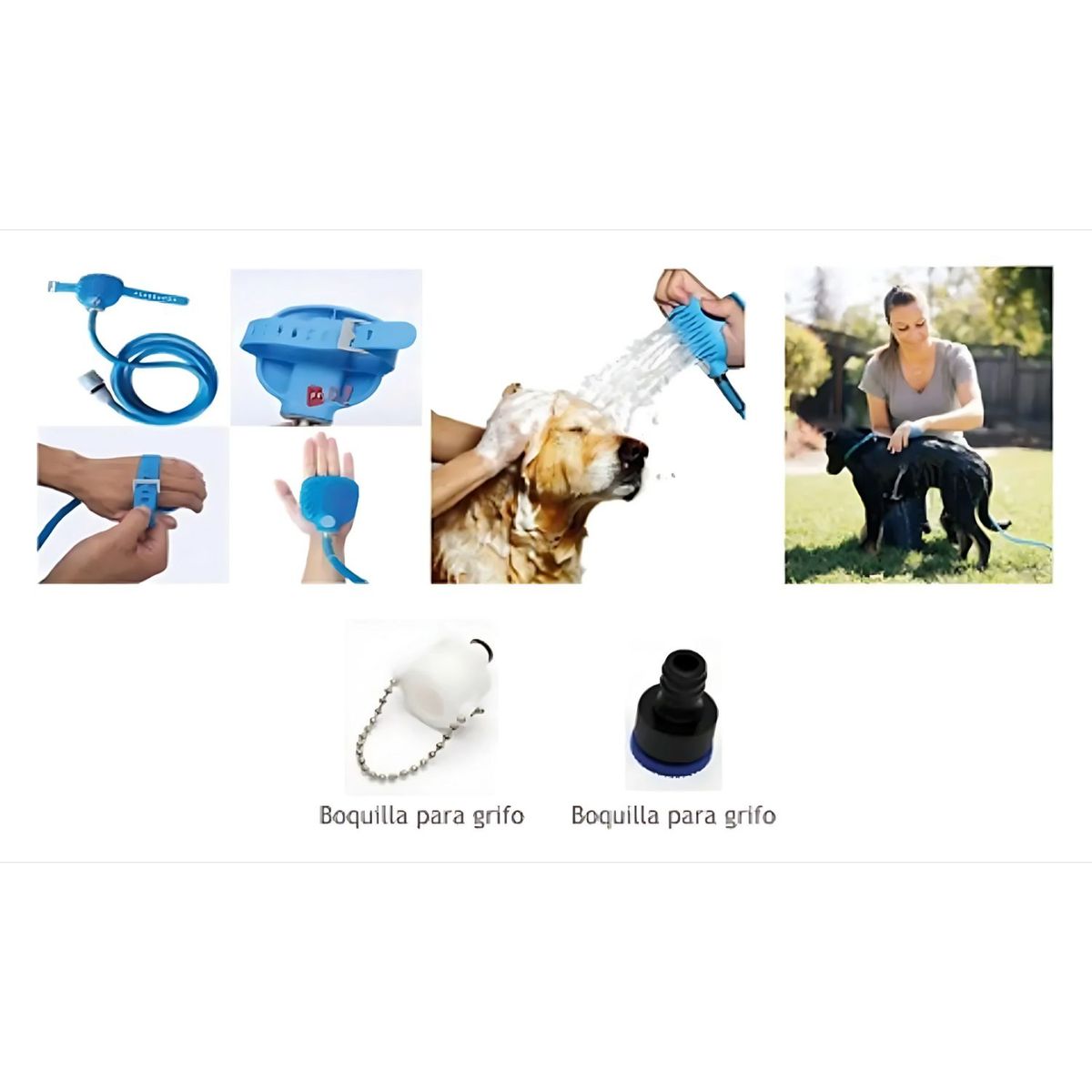 PUNTO STORE - Manguera Con Guante Cepillo Para Baño De Mascota - PS