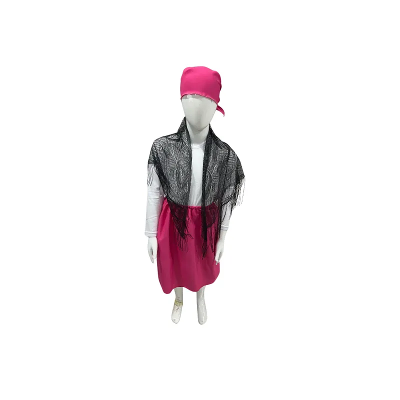 GENERICO - Traje Tipico Chilote Niñas Fiestas Patrias Talla L Rosa