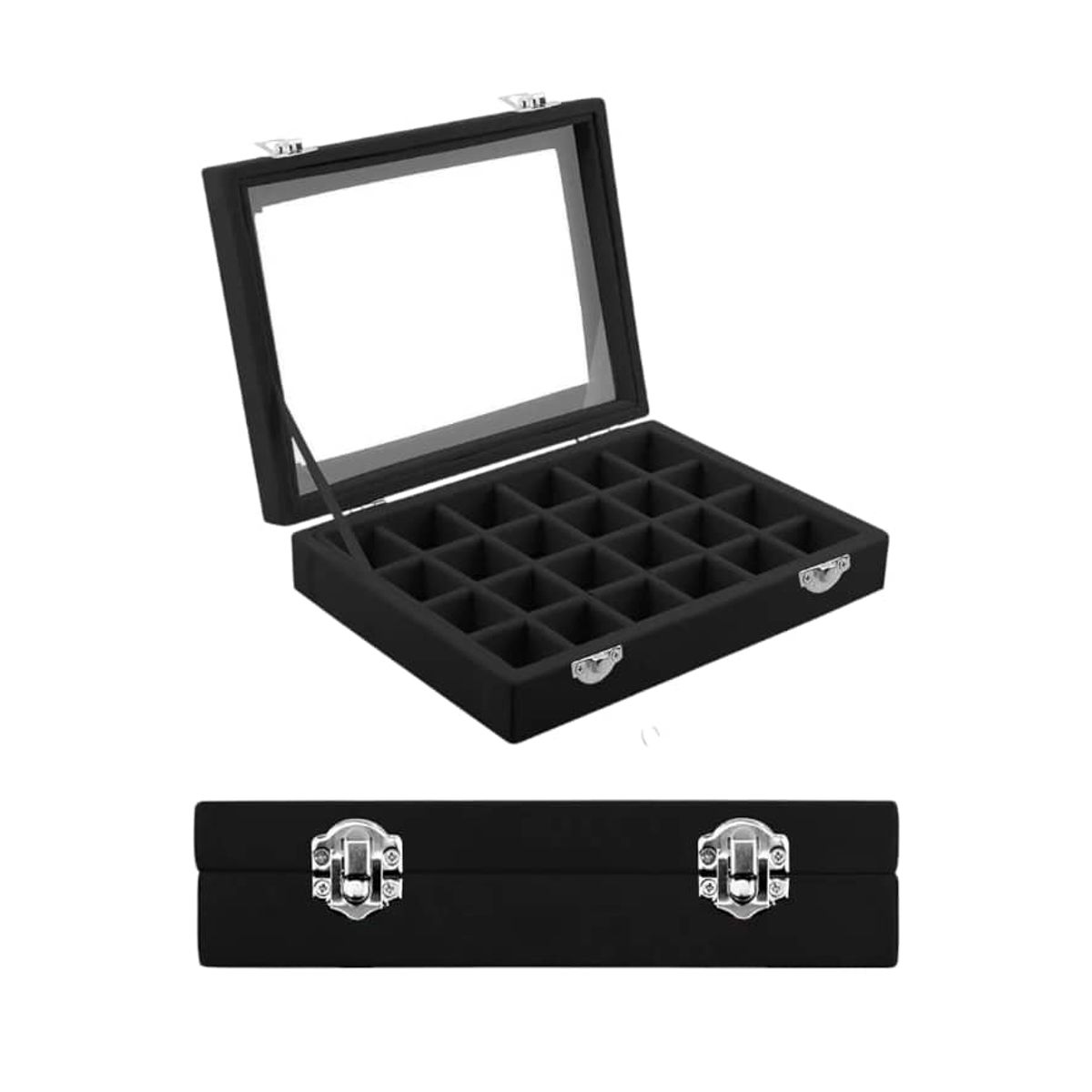 GENERICO - Joyero de lujo 24 espacios, anillo cadena Gms