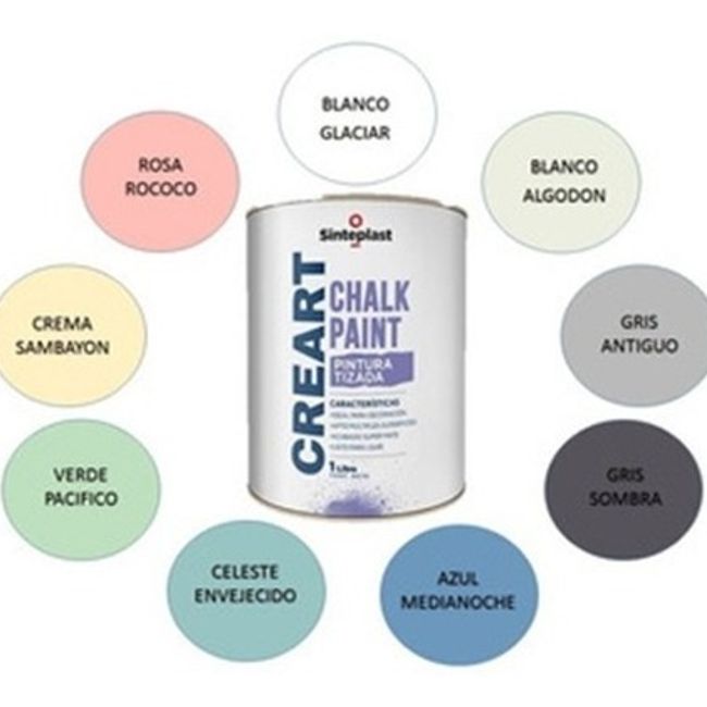 SINTEPLAST - Chalk Paint Pintura Tizada Decorativa 1lt