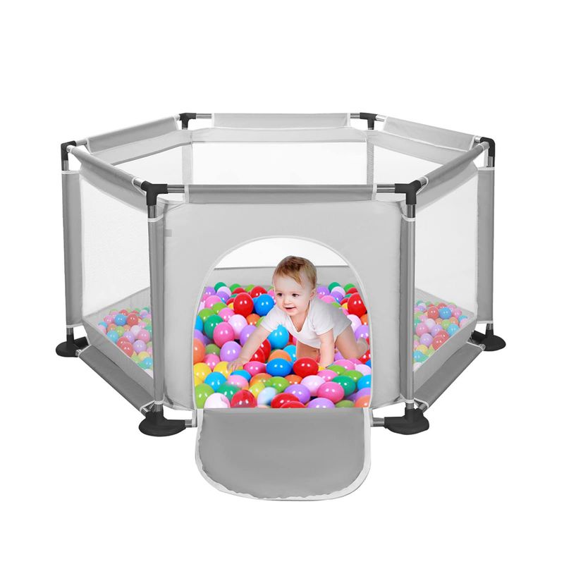 GENERICO - Corral Seguridad Bebe Hexagonal Juego Corralito Con Pelotas