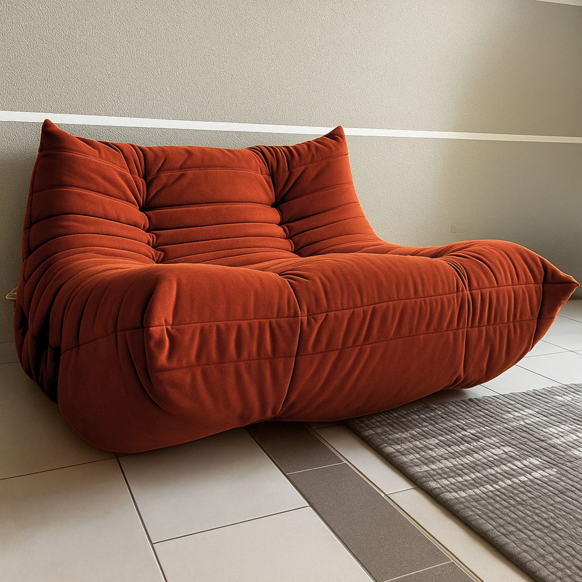 GENERICO - Sofá Racco 2C estilo Togo Terracota