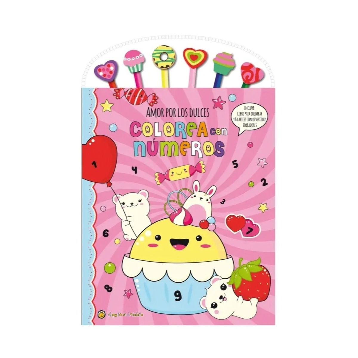 TOP10BOOKS - LIBRO Colorea Con Numeros: Amor Por Los Dulces