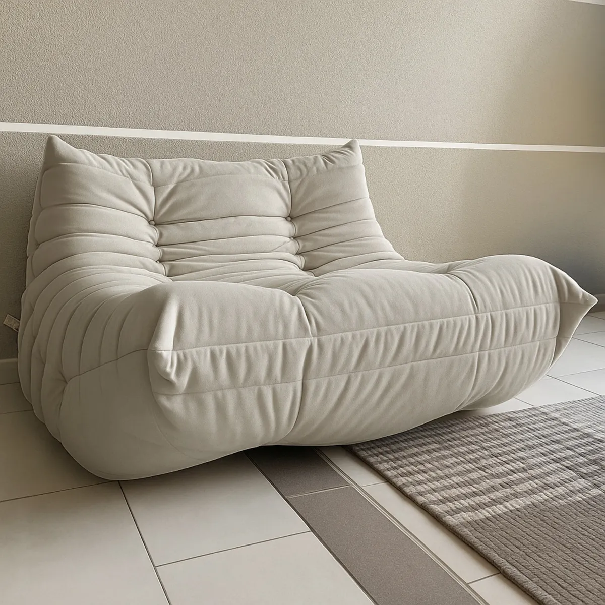 GENERICO - Sofá Racco 2C estilo Togo Blanco