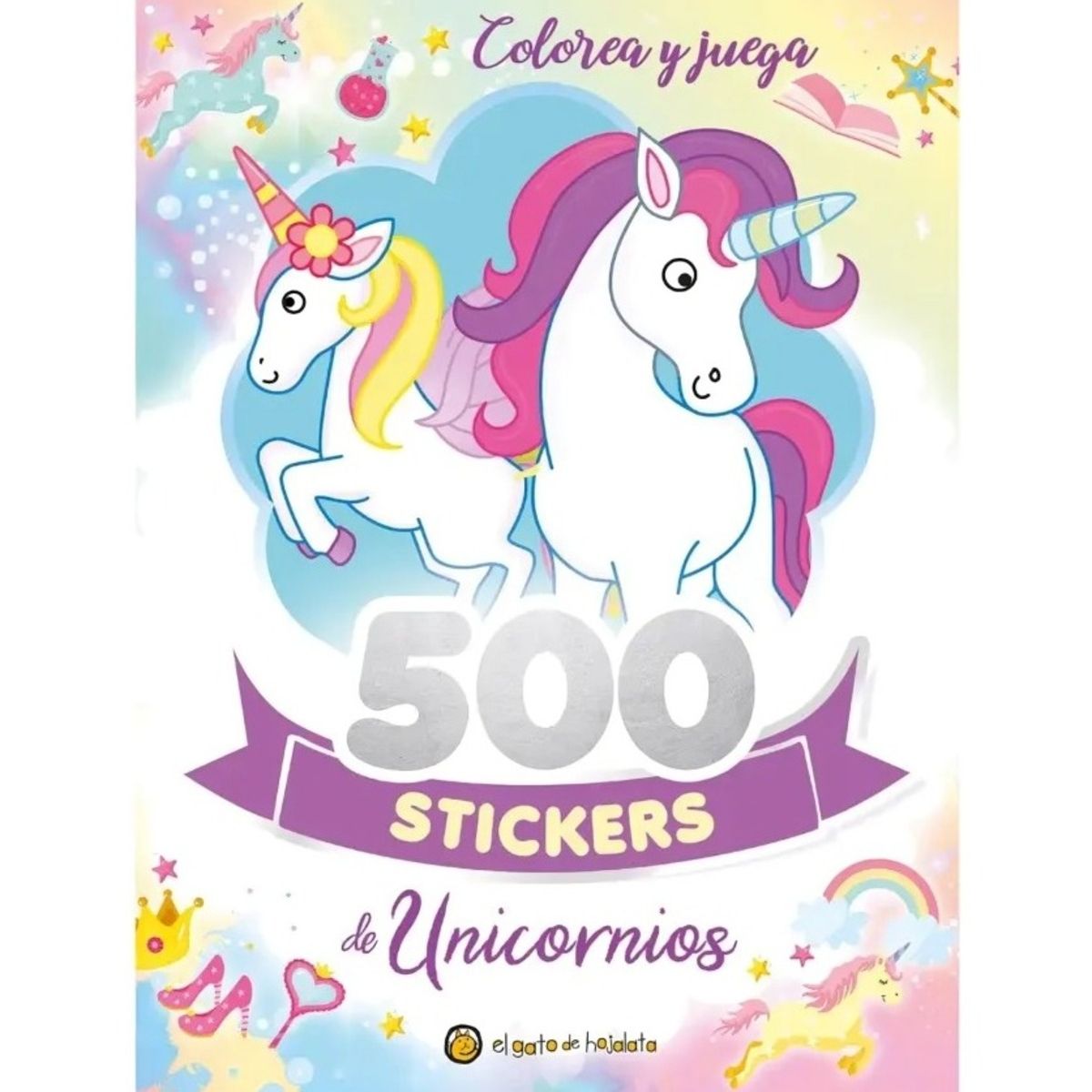 TOP10BOOKS - LIBRO 500 Stickers De Unicornios - Colorea Y J