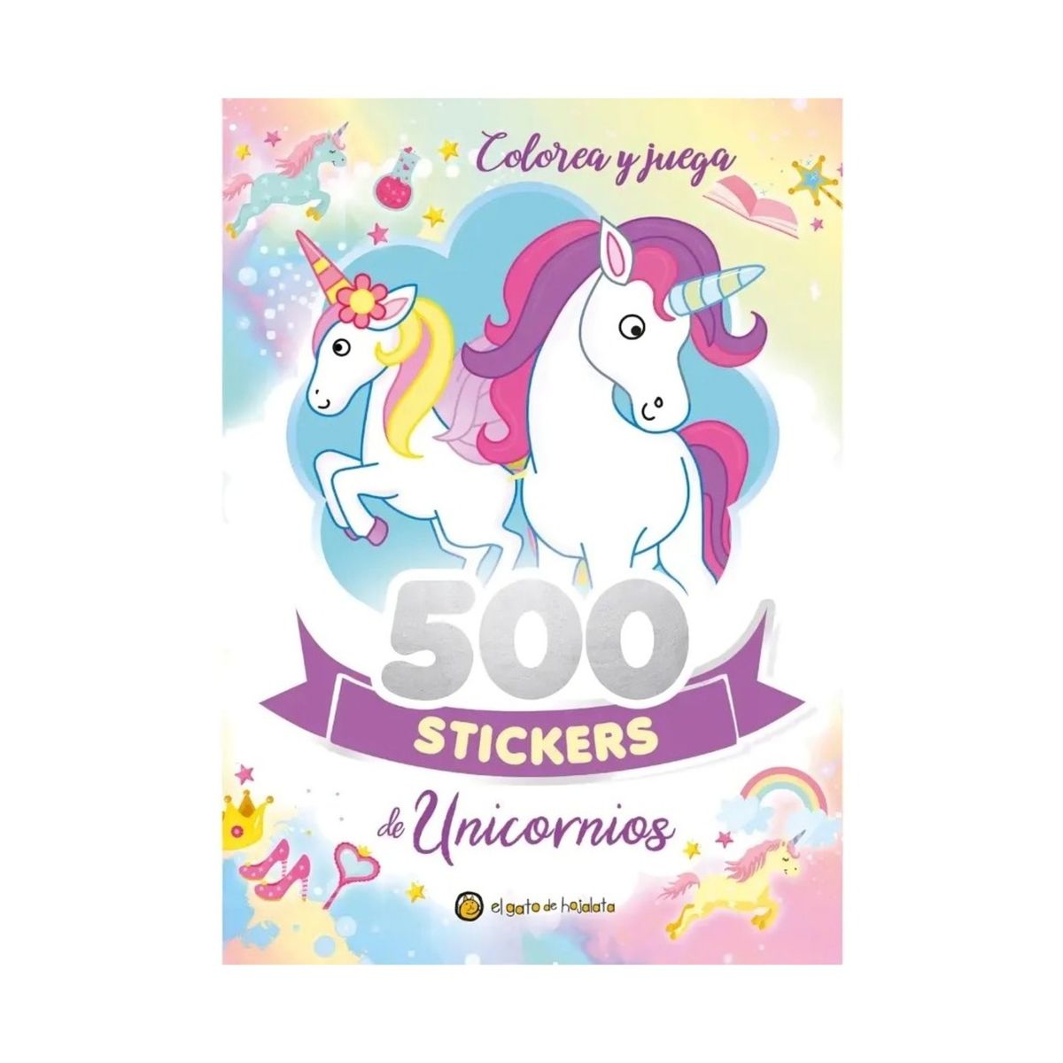 TOP10BOOKS - LIBRO 500 Stickers De Unicornios - Colorea Y J