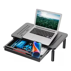 MUNDO MAGIA - Base Monitor Soporte 3alturas Notebook Pc Impresora 1 Cajón