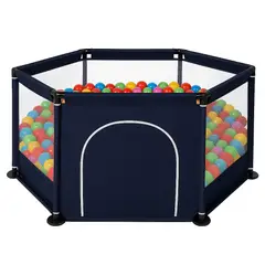GENERICO - Corral Seguridad Bebe Hexagonal Juego Corralito Con Pelotas