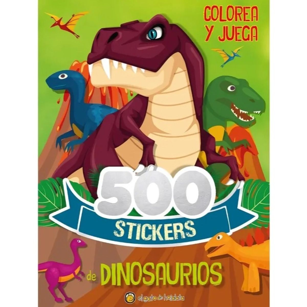 TOP10BOOKS - LIBRO 500 Stickers De Dinosaurios - Colorea Y