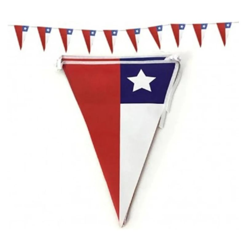 GENERICO - Banderines Guirnaldas Fiestas Patrias Chilenas 5m