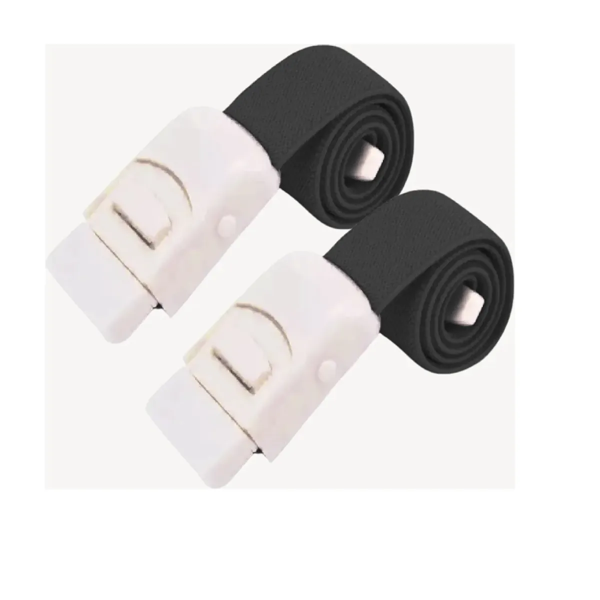 GENERICO - Torniquete Ligadura Elastico Hebilla Medicas Negro 2 Unid