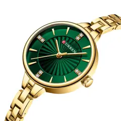 CURREN - Reloj mujer elegante cuarzo análogo de lujo tecnología japonesa