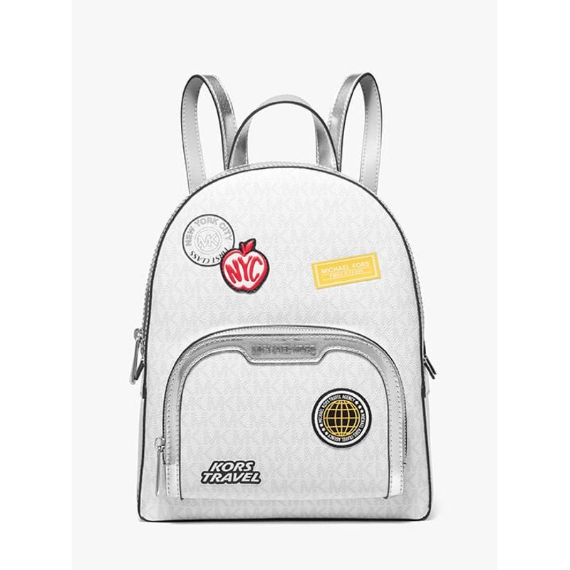 MICHAEL KORS - Mochila Michael Kors Jaycee Mediana blanca plata