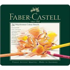 FABER-CASTELL - Caja 24 lápices de colores Polychromos
